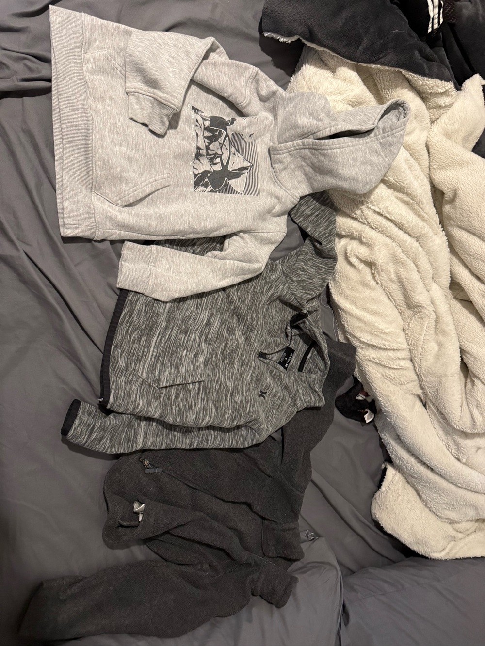 Columbia Light Gray Kids Hoodie with Graphic Chest